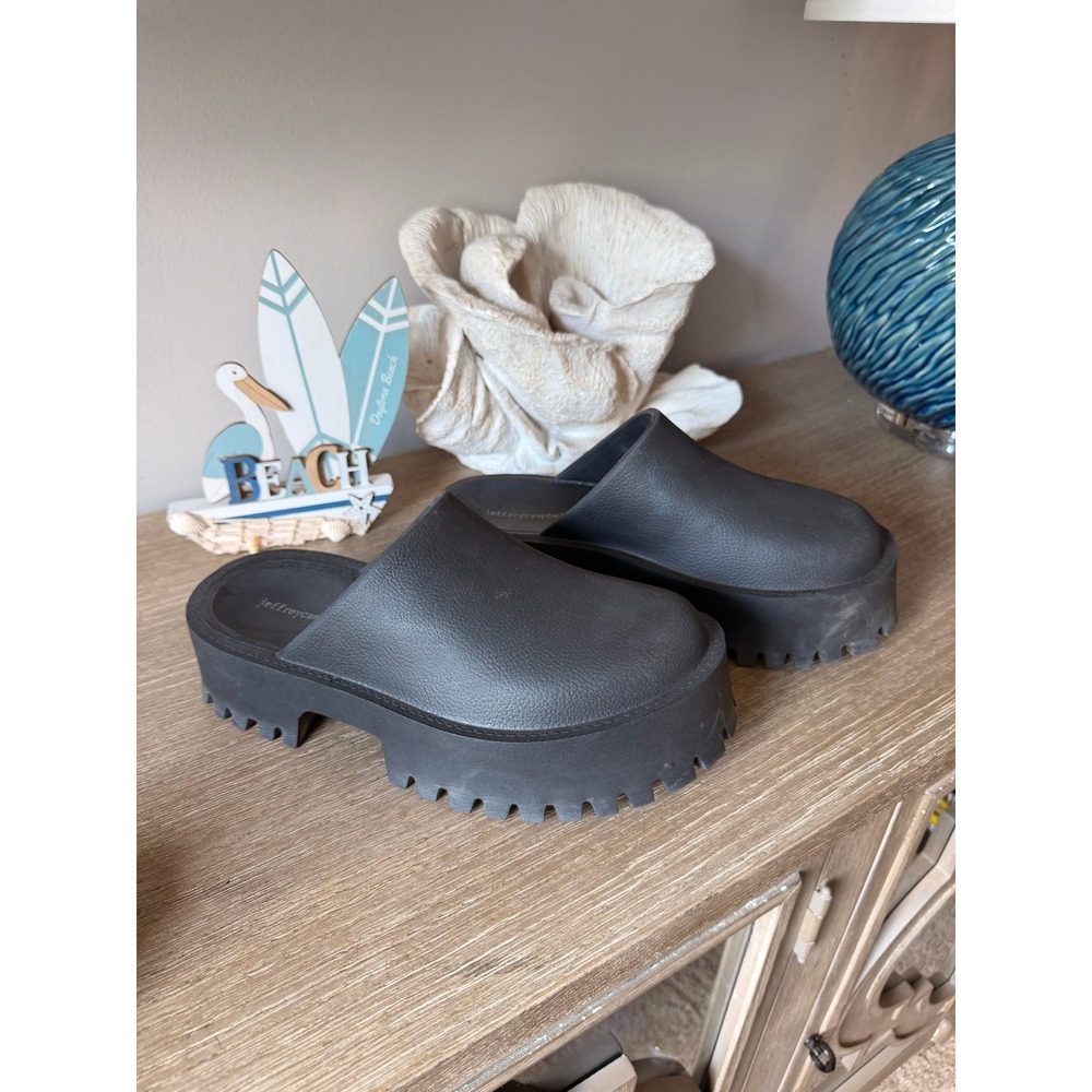 Jeffrey Campbell Bubblegum Platform Mules Womens Black Size 8